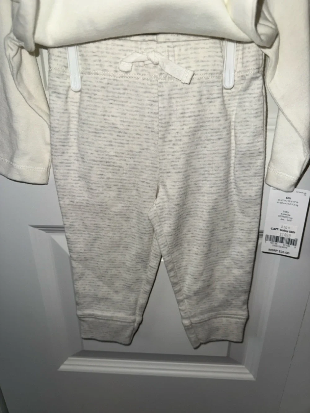 Carter's Cream Infant Onesie with Blue and Gray Print - Picture 2 of 8